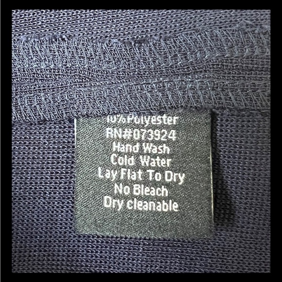 MISOOK Coat Long Full Zip Navy Blue Gray Collar Grommet Cardigan Sweater XL - Picture 8 of 9